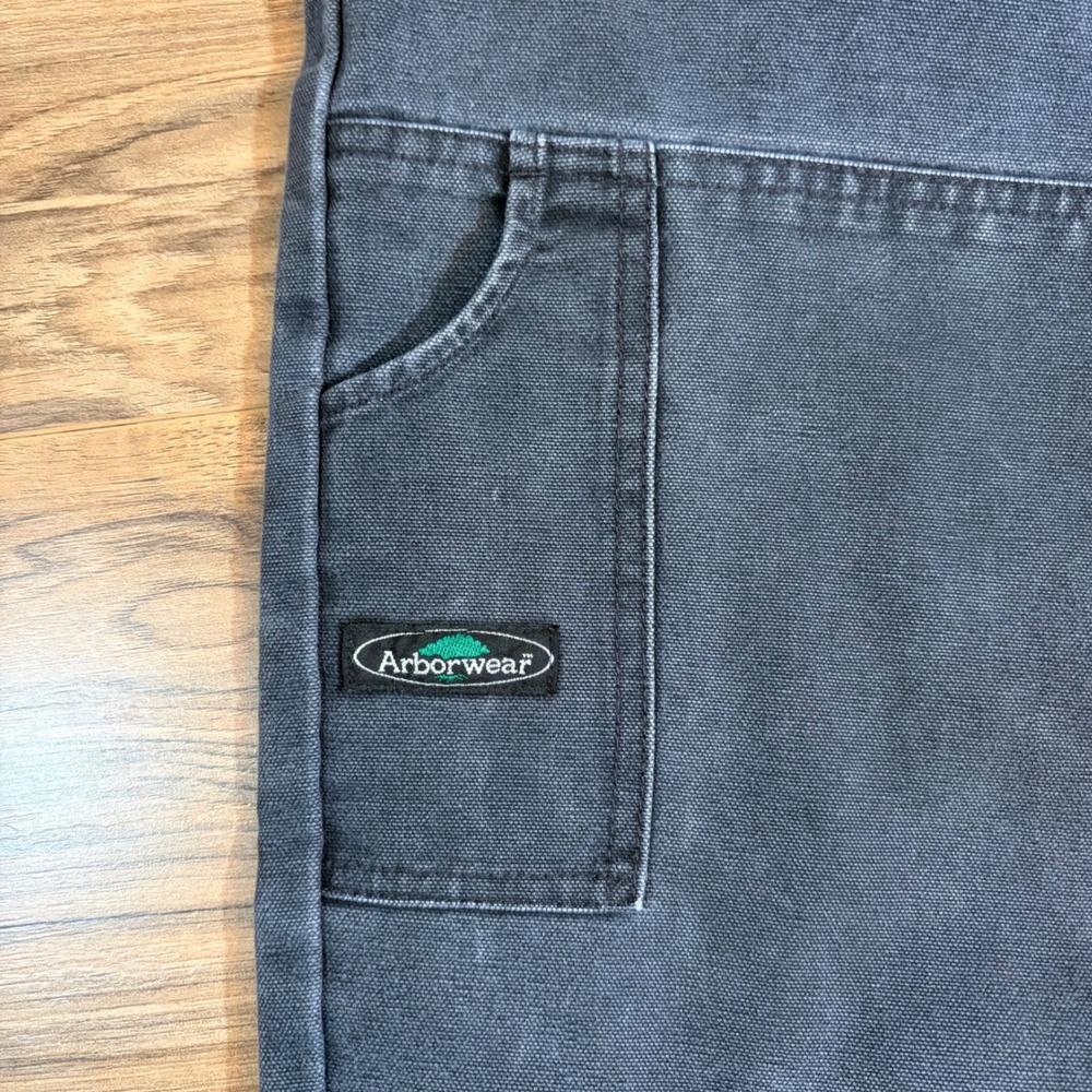 Arborwear Tree Climbers VTG Double Knee Canvas Pants Dark Gray USA Mens 34x32 - Picture 3 of 10